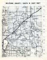 Beltrami County - South and East, Hagali, Hines, Summit, Langor, Turtle Lake, Port Hope, Frohn, Ten Lake, Minnesota State Atlas 1954